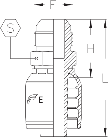2" INSERT X -32 MALE JIC
