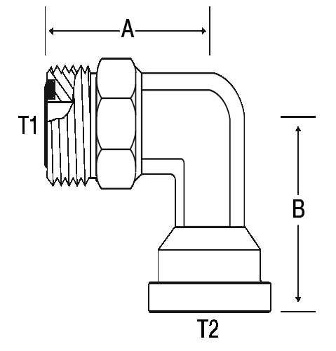 FRG 90 DEGREE -24 M-ORFS X 1-1/2" CD 62