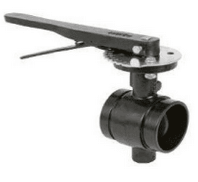 6" Grooved Butterfly Valve Lever