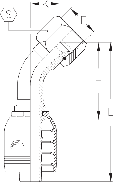 1-1/4" INSERT X -24 FJIC 45 DEGREE