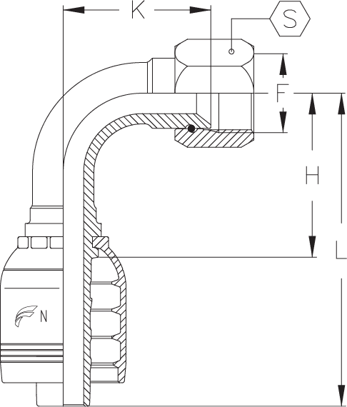 1-1/4" INSERT X -24 FJIC 90 DEG MED.