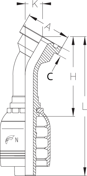 1-1/2" INSERT X 30 DEGREE 1-1/2" FLG