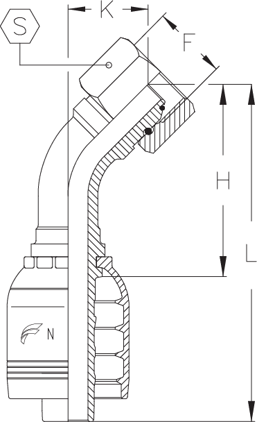 2" INSERT X 2" FBSP - 45 DEG