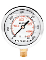 1/4" 100 PSI LIQUID FILL GAUGE 4"