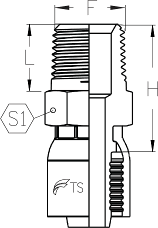 BRASS 1" INSERT X 1" MALE NPT