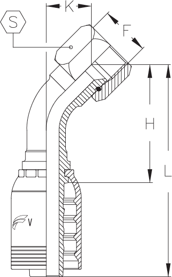 2" INSERT X -32 FJIC 45 DEGREE