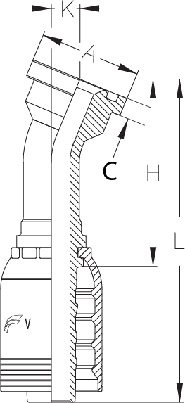 2" INSERT X 22 DEGREE 2" FLG CODE 61