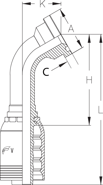 2" INSERT X 60 DEGREE 2" FLG CODE 61