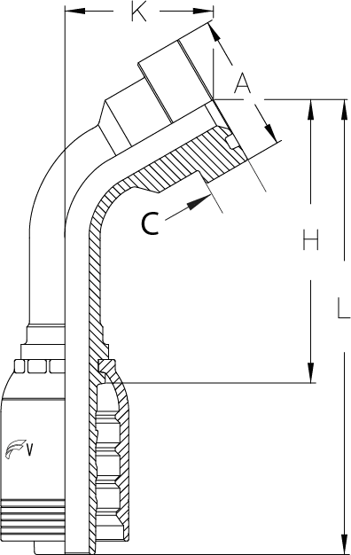 2" INSERT X 60 DEGREE 2" CAT FLANGE