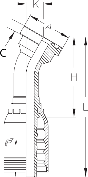 2" INSERT X 30 DEGREE 2" FLG CODE 62