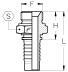 1/4" BSPP MALE X 3/16" HOSE IN SERT