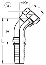 5/16" INSERT X -5 FJIC 45 DEGREE