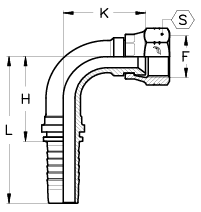5/16" INSERT X -8 FJIC 90 DEG MED.