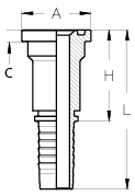 3/4" INSERT X 1/2" FLG CODE 61