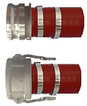 3" x 50' HD Red/Brown PVC Assembly