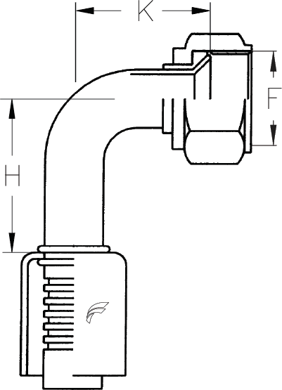 -12 HOSE X -10 FEMALE SAE 90 DEG ELBOW