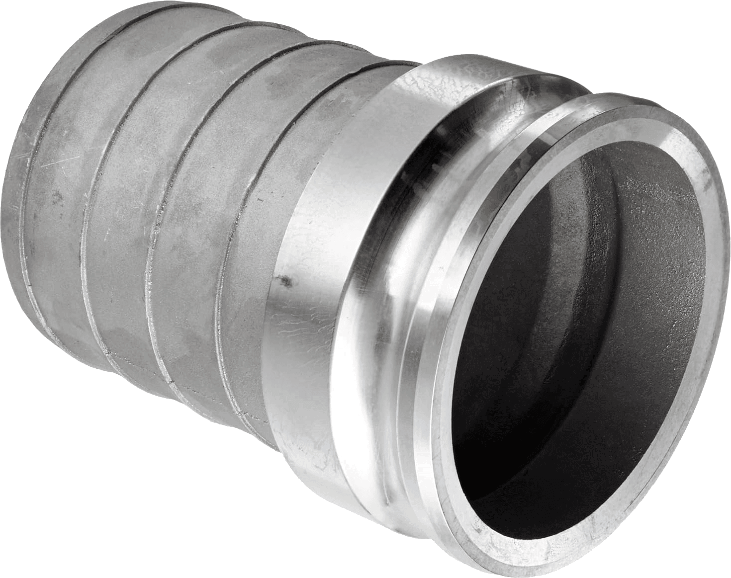 8" PT Type Alum E Male Camlock x Hose